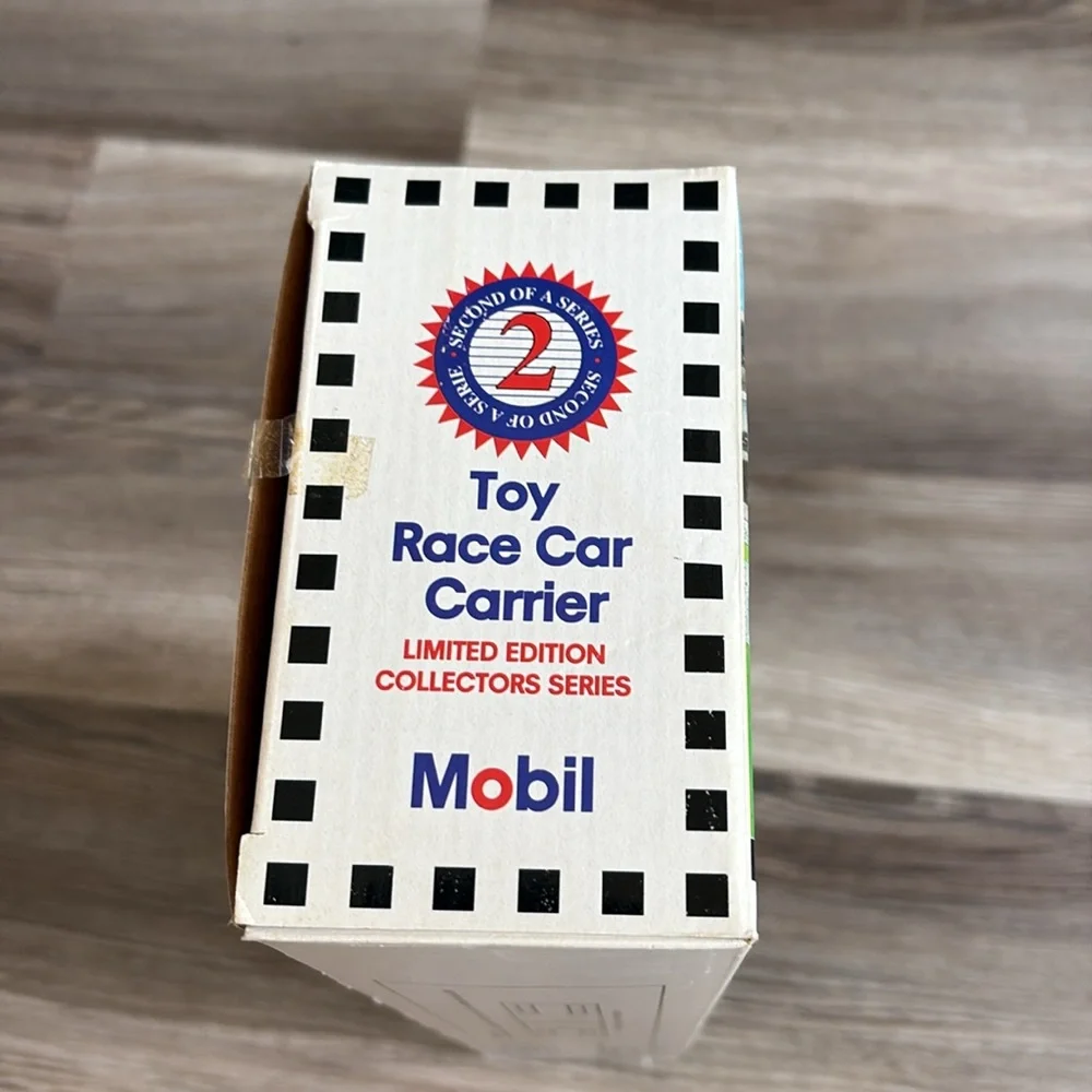 Mobil 1 Racing Black Rig Truck Transporter & Race Car Carrier Gas Toy 1994 🆕 NIB